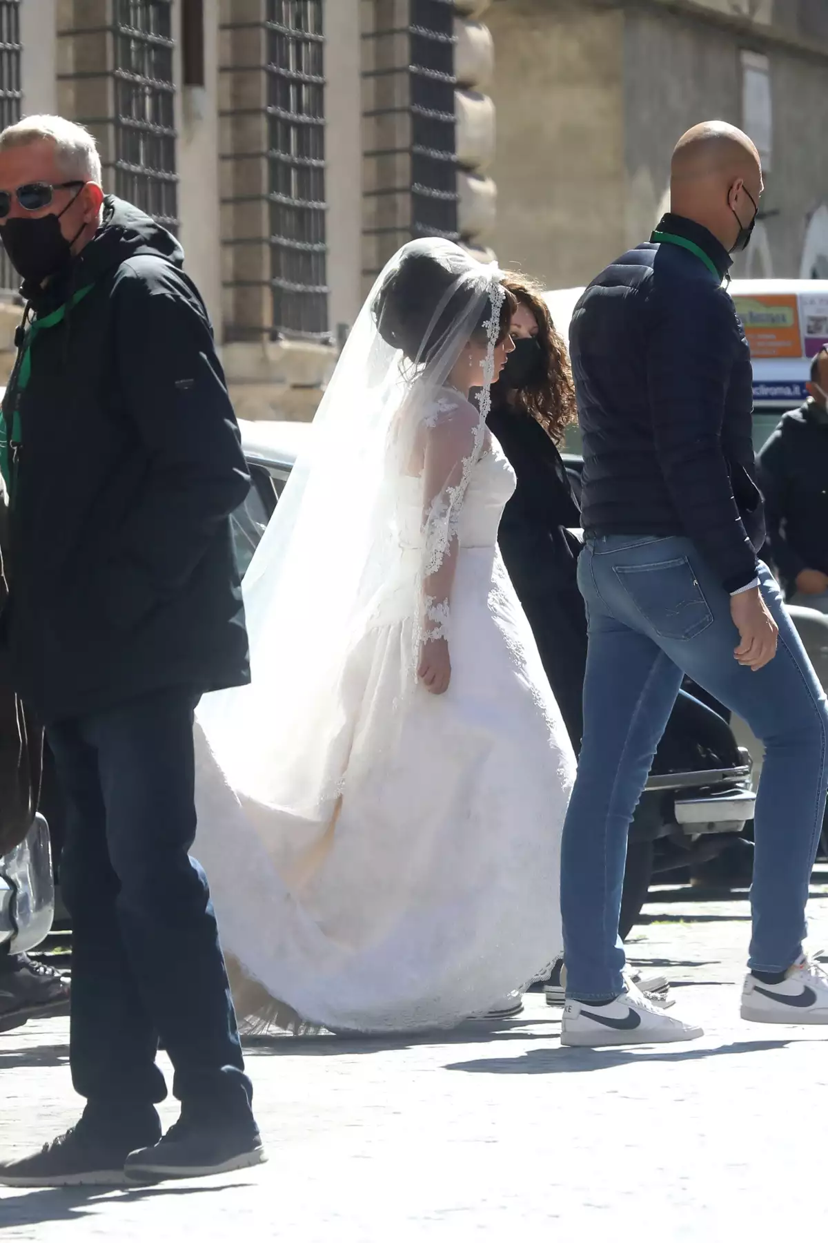 'House of Gucci' on set filming, Rome, Italy - 08 Apr 2021