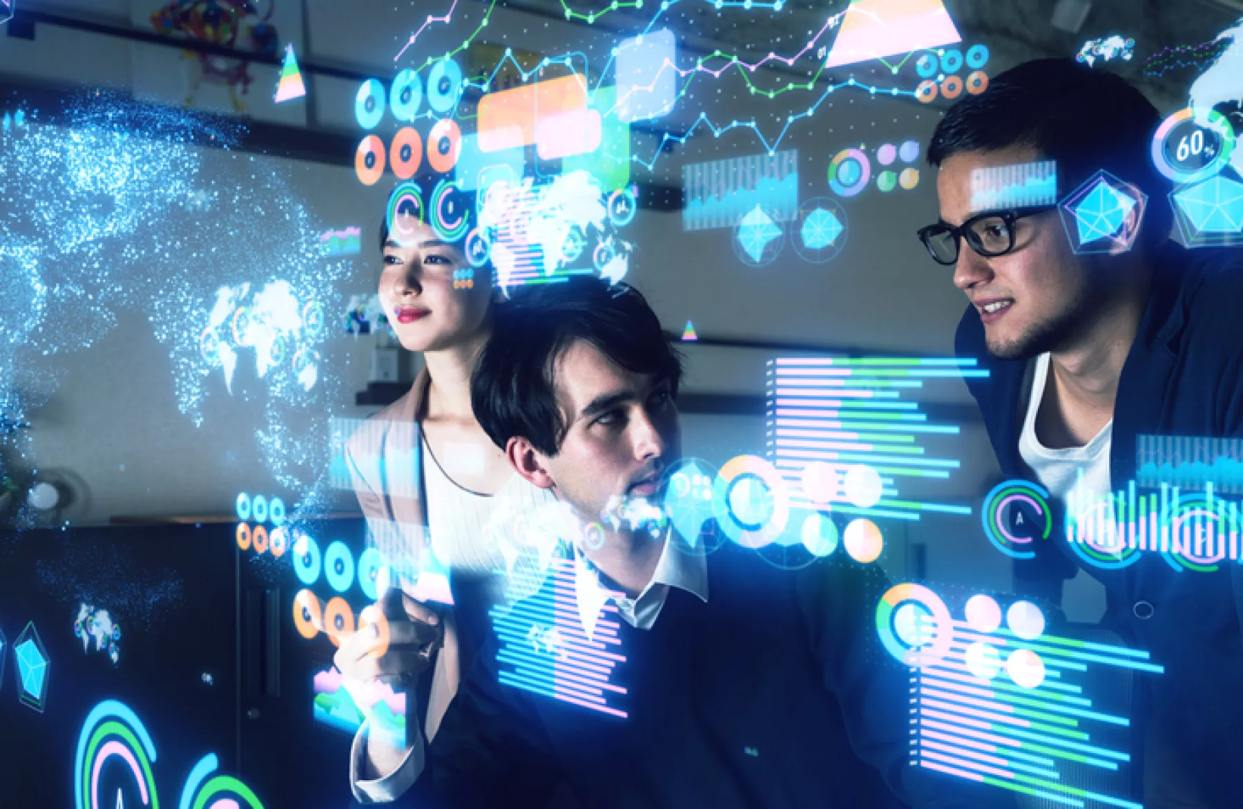 Data analytics concept. Financial technology. Finance.