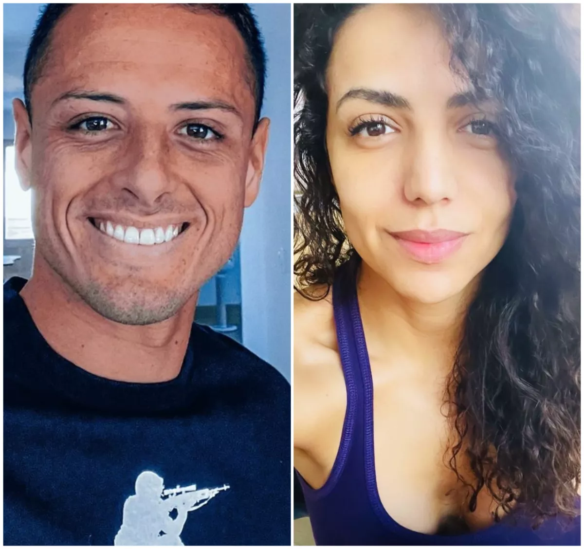 Javier Hernández y Mary Schnouda.