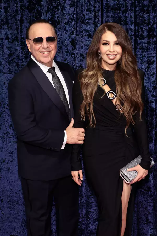 Tommy Mottola y Thalia (Getty Images)
