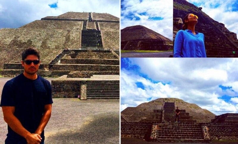 Esta semana Eiza fue la guapa guía de su novio en las pirámides de Teotihuacán.