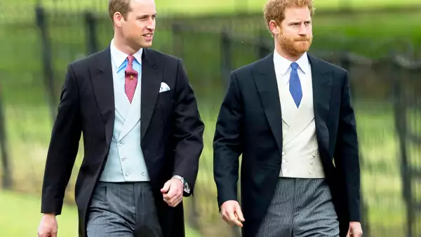Los príncipe William y Harry de Inglaterra.
