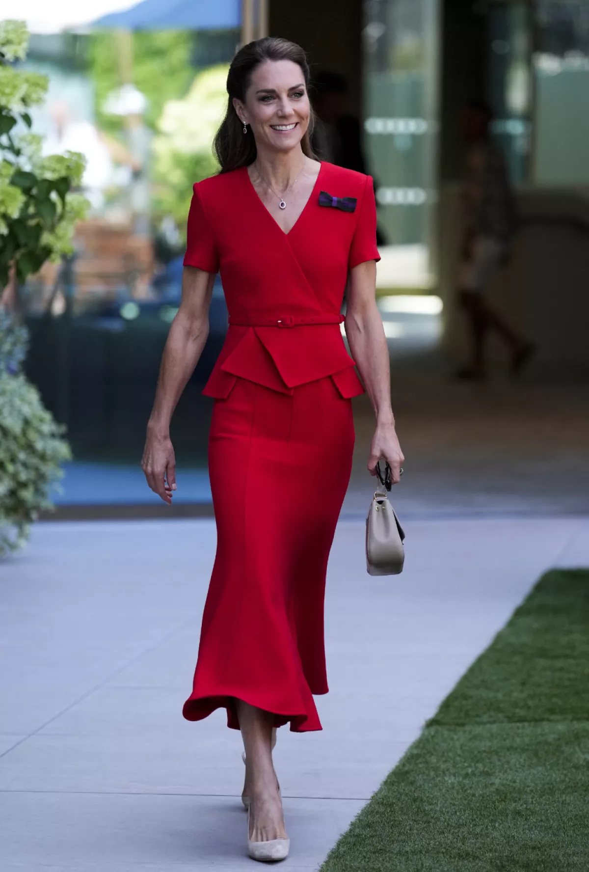 Kate Middleton en la final femenil del Torneo de Wimbledon 2026 con un outfit rojo de Alexander McQueen