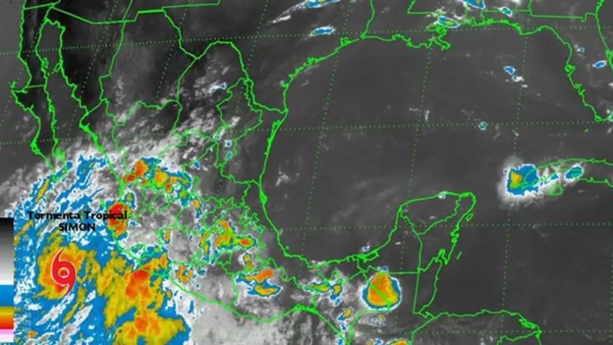 La tormenta tropical ?Simon? se localizó a 515 kilómetros al sur-sureste de Cabo San Lucas, Baja California Sur