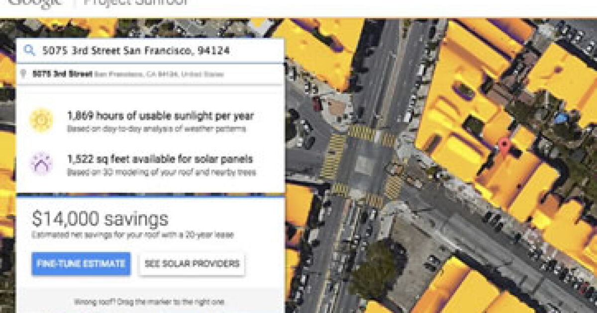 Google calcula el costo de poner paneles solares en tu casa