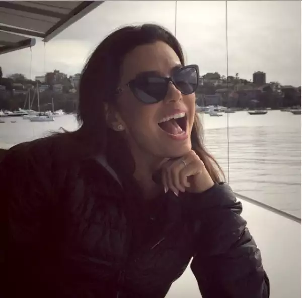 Eva lució muy feliz durante su viaje.