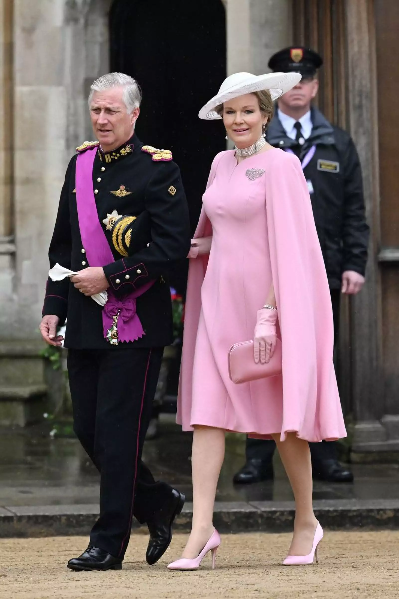 Felipe y Matilde de Bélgica en la coronación del rey Carlos III