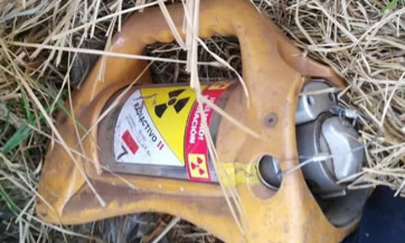 La fuente radioactiva era utilizada para radiografías industriales. (Foto: tomada de twitter.com/luisfelipe_p)