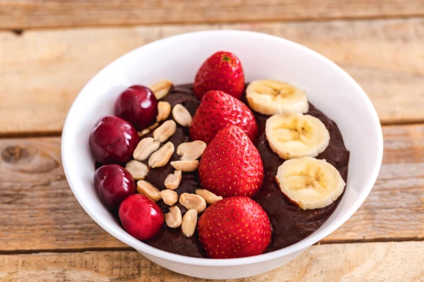 Mousse de chocolate con plátano