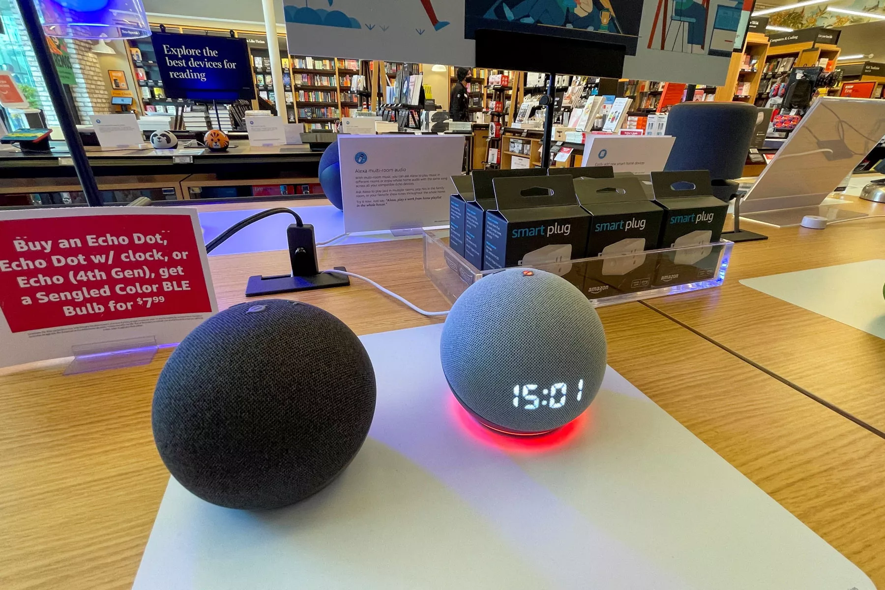 FILE PHOTO: Amazon's Alexa home speaker is shown for sale in an Amazon retail store in San Diego, California