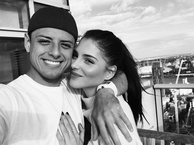 'Chicharito' y Andrea Duro