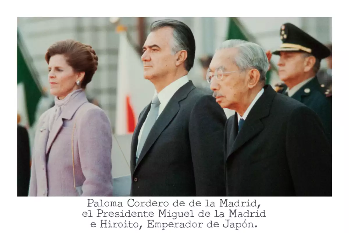 Paloma Cordero de De la Madrid, Miguel De la Madrid y el Emperador Hirohito de Japón