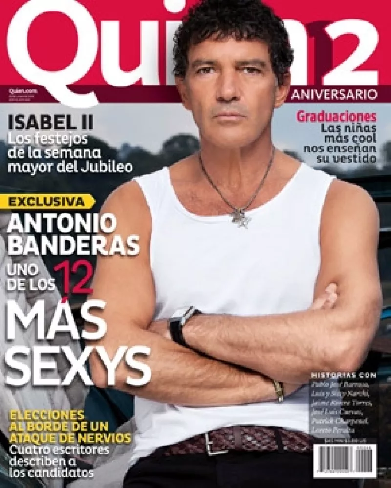 En este número tenemos varias sorpresas entre ellas una sesión de fotos con hombres muy guapos entre los que se encuentra Antonio Banderas.