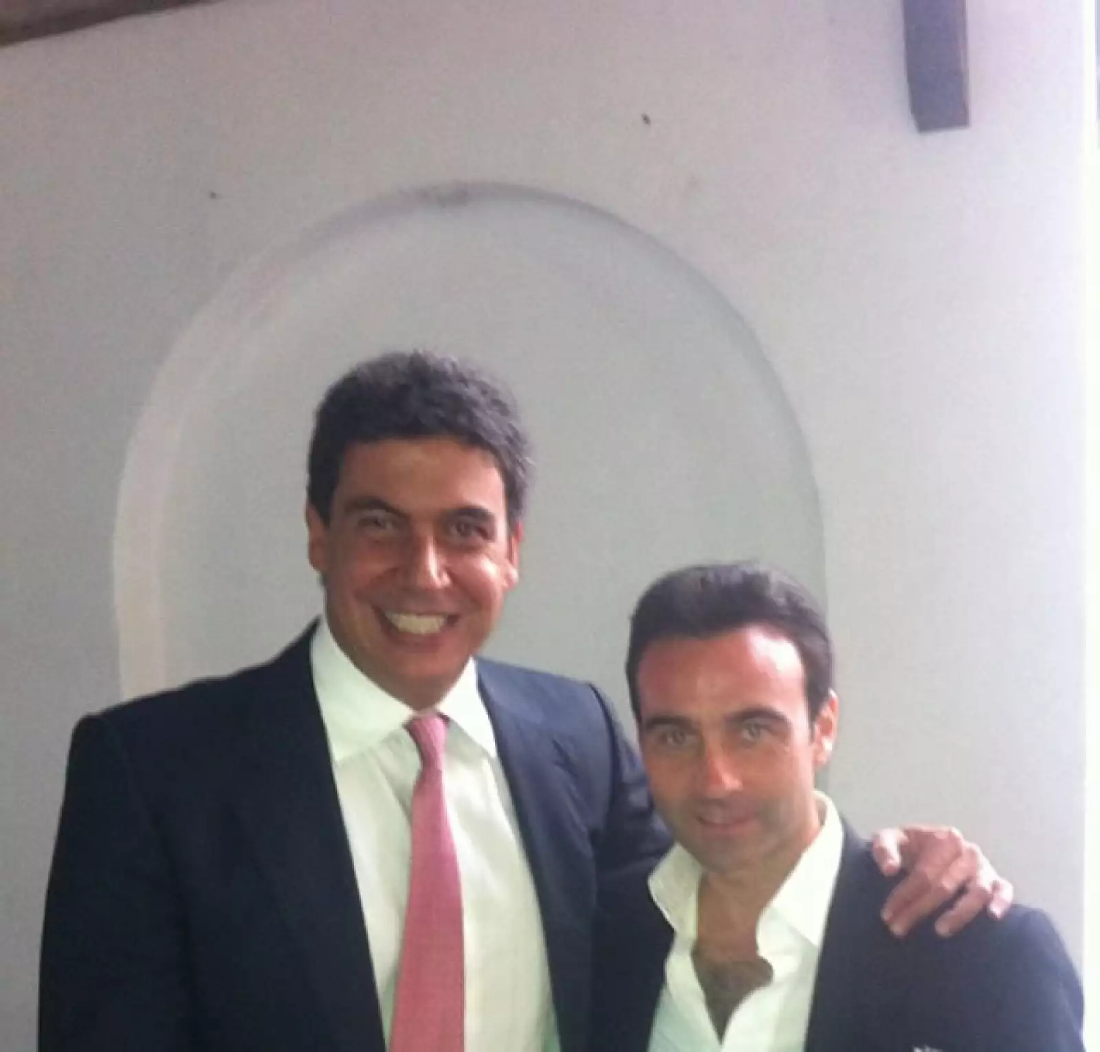 Con el torero Enrique Ponce.