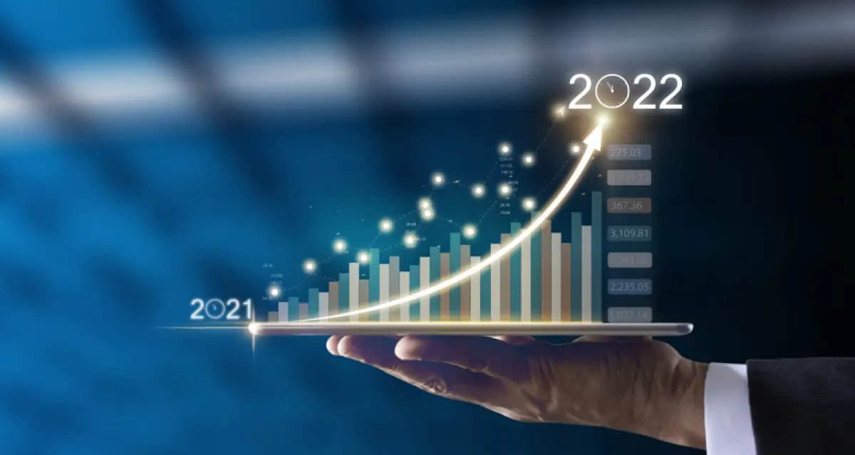 Gráfica de crecimiento de 2021 y 2022