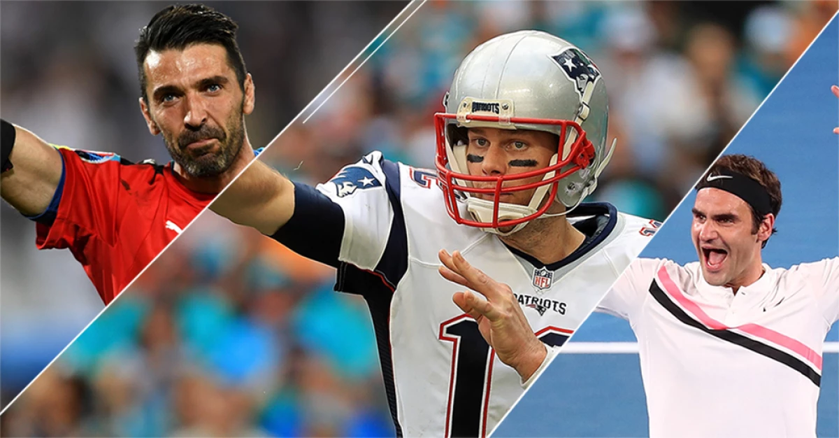 Giaunluigi Buffon, Tom Brady y Roger Federer