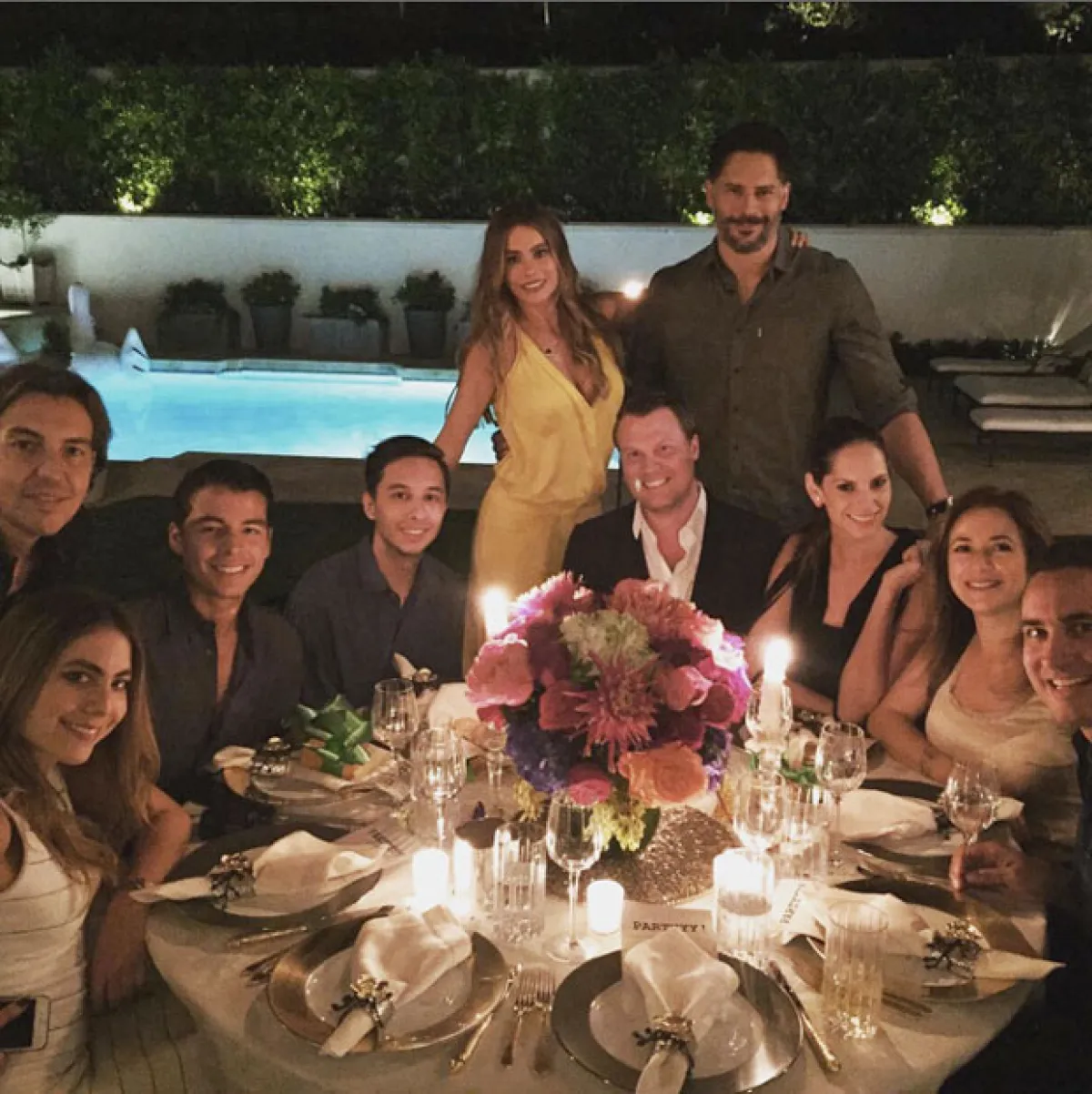 Sus invitados de honor fueron familiares y amigos.