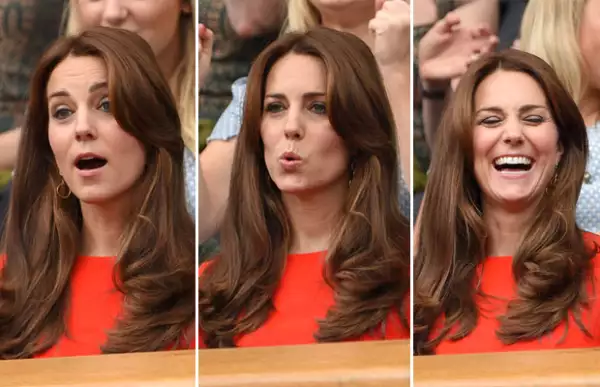 Con sus expresiones faciales, Kate demostró estar atenta a cada detalle del partido de tenis.