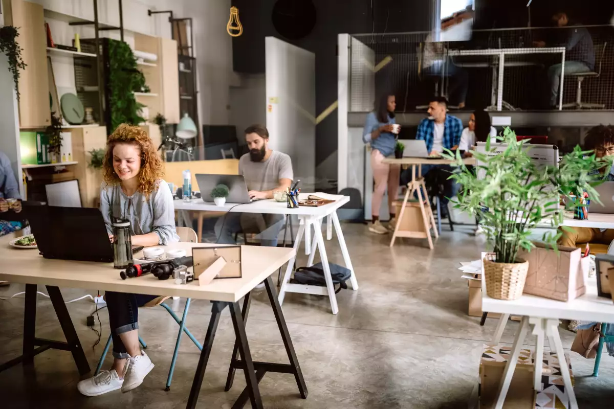 Creative woman working at office