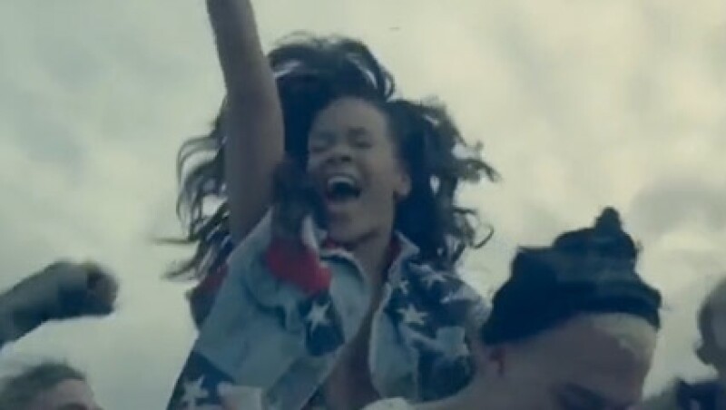 Rihanna se divirtió mucho durante la grabación del video.