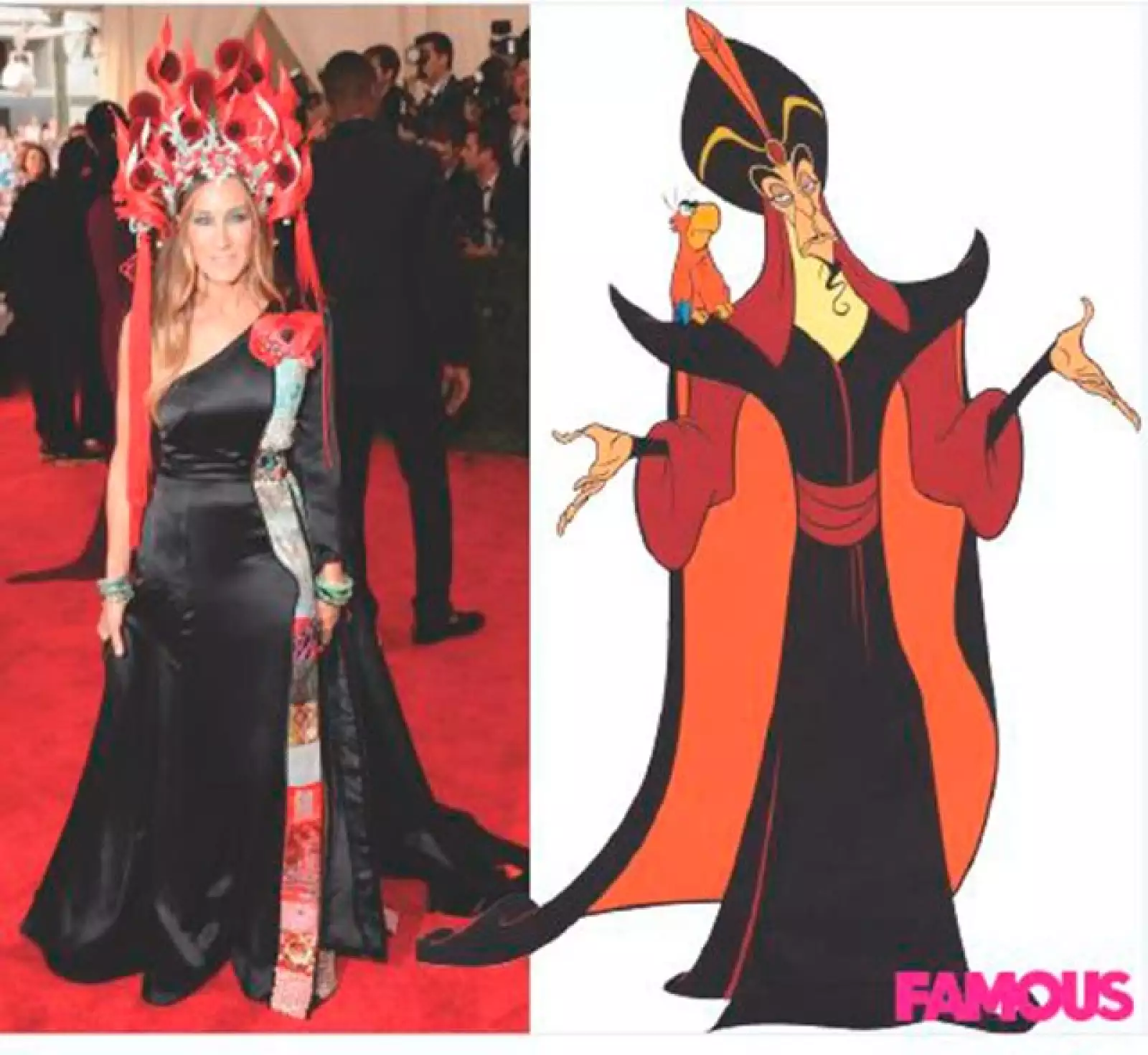 Sarah Jessica Parker comparada con Jafar, el villano de la película animada Aladdín.