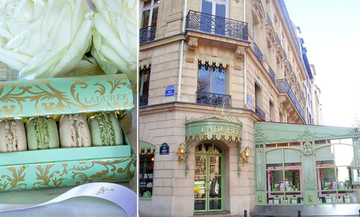 La pastelería es como un museo, aquí en Champs elyseés, París.