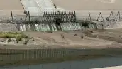 El río Bravo luce seco en el tramo fronterizo entre Ciudad Juárez y El Paso.