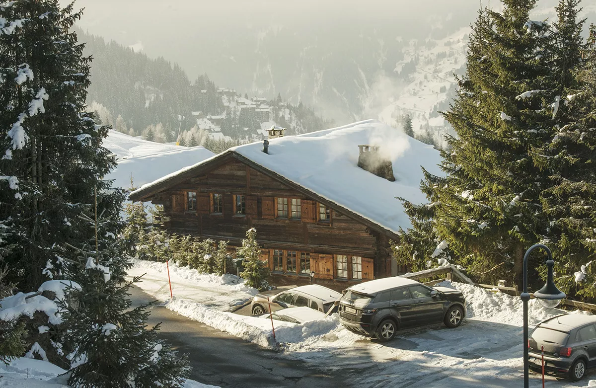Prince Andrew's chalet in Verbier, Switzerland - 24 Jan 2015