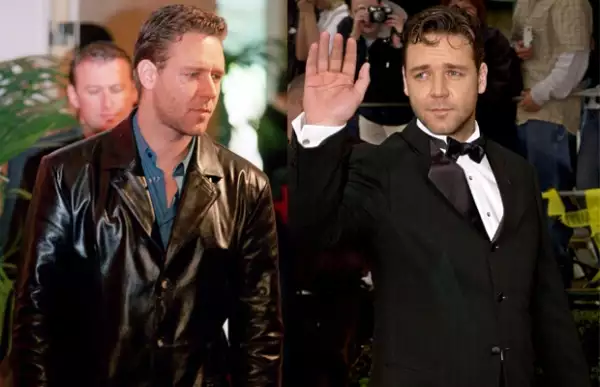 La foto de la izquierda es del 2000, año en que rodó "Gladiador", a la derecha lo vemos durante los Oscar del 2001, en donde fue premiado como Mejor Actor.
