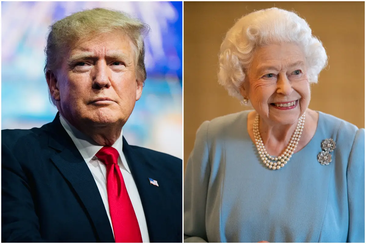 Donald Trump y la reina Isabel II