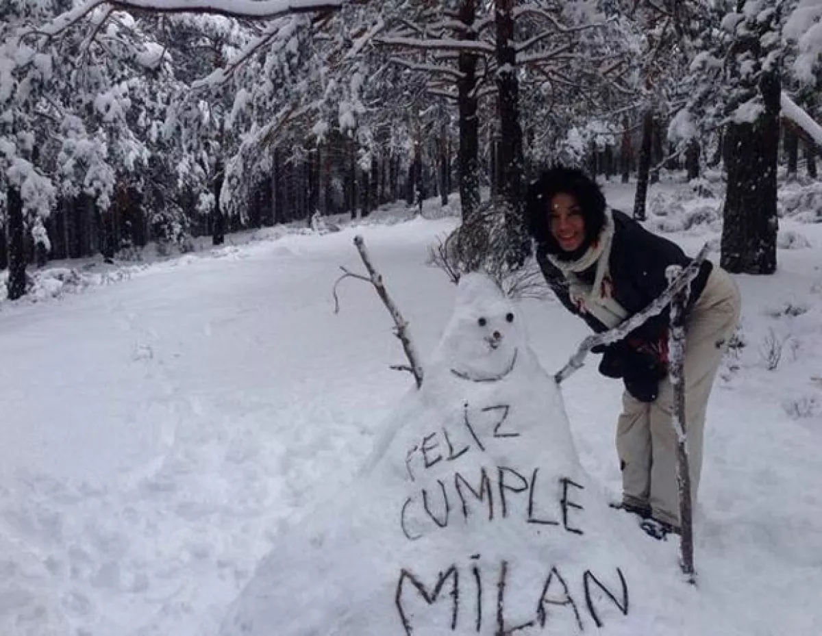 El pequeño Milan nació hace un año en Barcelona.