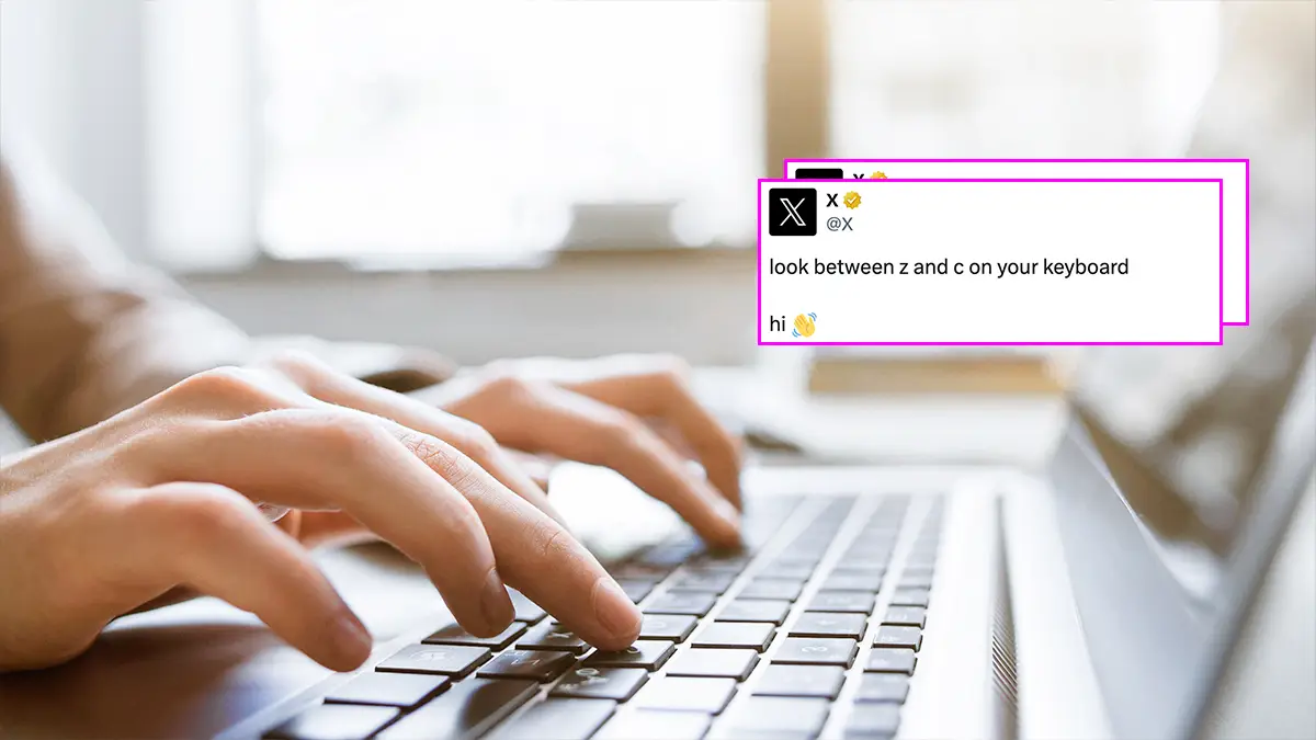 ¿Qué significa el meme "mira entre la X y la B en tu teclado" de TikTok y X?