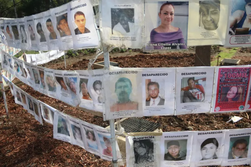 Glorieta de los Desaparecidos, en la antigua Palmera de Paseo de la Reforma.
