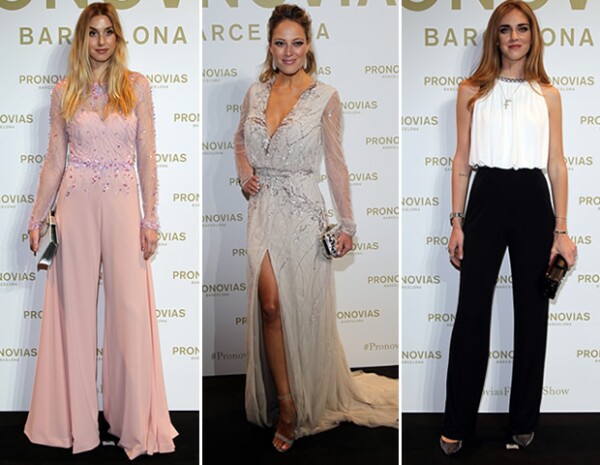 Whitney Port, Vanessa Huppenkothen y Chiara Ferragni en el show de Pronovias Atelier 2017.