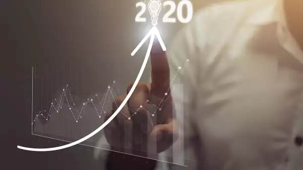 Business growth concept year 2020