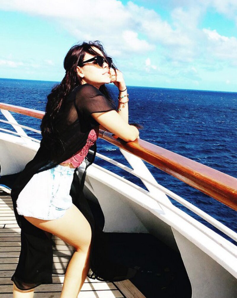 Danna Paola también compartió esta imagen de su viaje a las Bahamas.