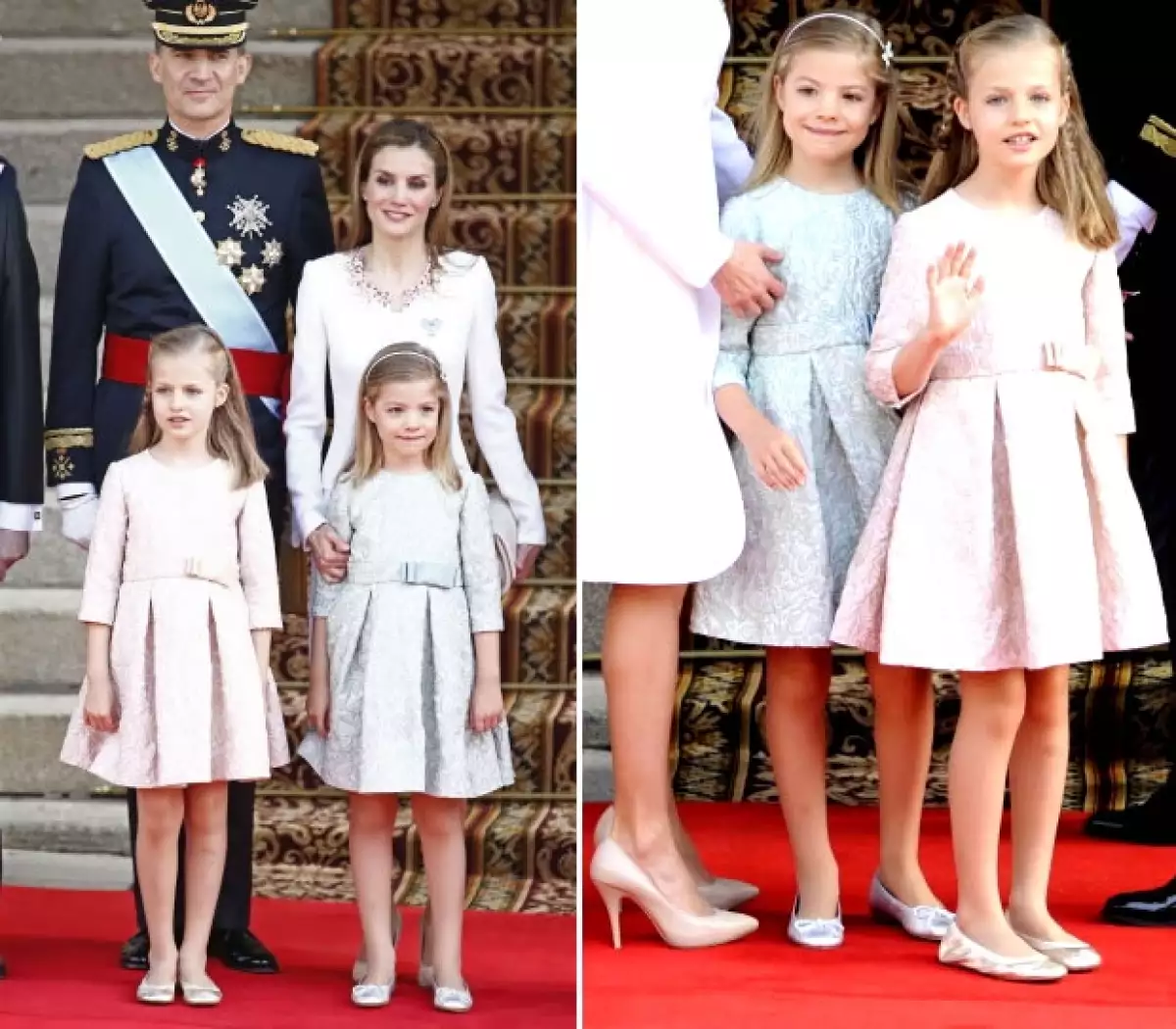 Sobria, con un pulido diseño en blanco y digna representante de una Reina moderna, Doña Letizia acompañó a su esposo el Rey Felipe VI a su proclamación como la máxima figura de la monarquía española.