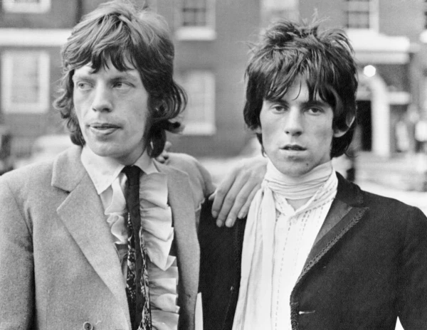 Los músicos de rock Mick Jagger y Keith Richards