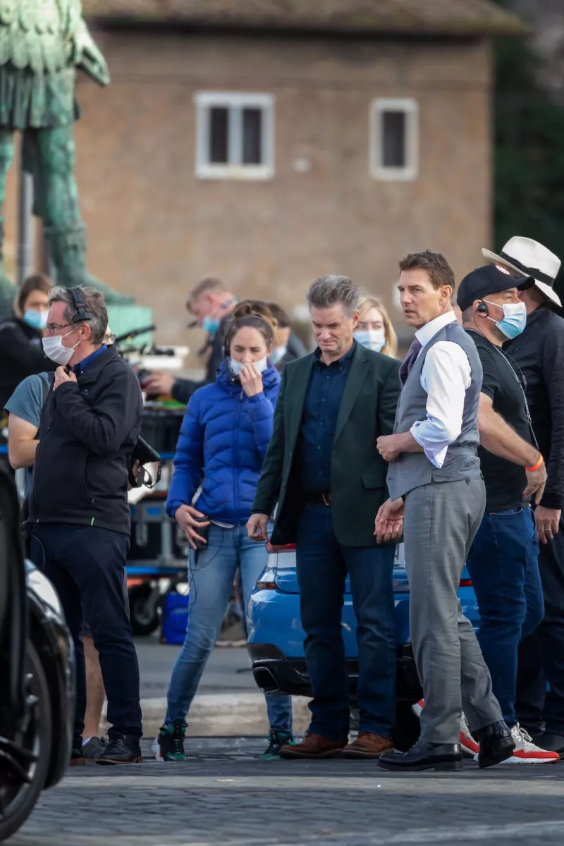 'Mission Impossible 7' on set filming, Rome, Italy - 13 Oct 2020
