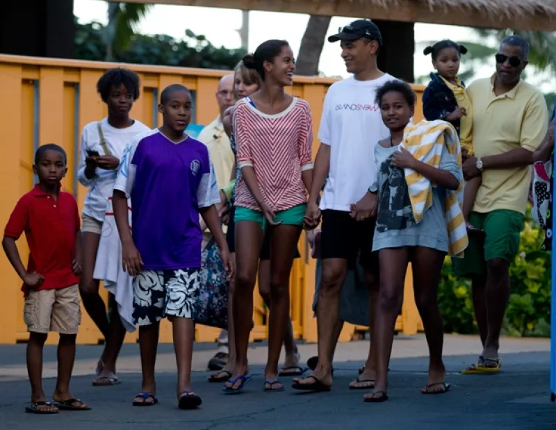 El Presidente de Estados Unidos pasa con su familia en Hawai los últimos días del año 2012 mientras crece la tensión de su administración con el gobierno de Irán.