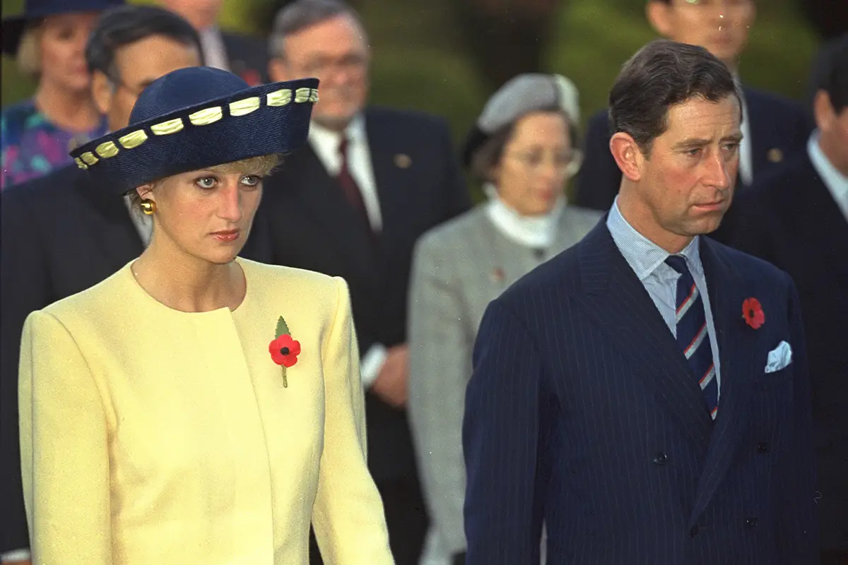 Princess Diana and Prince Charles look unhappy at the start of their official tour of South Korea in Seoul yesterday,a visit that Princess Diana never wanted to undertake due to the rift in their marriage.11th Feb 1992. IN KOREA