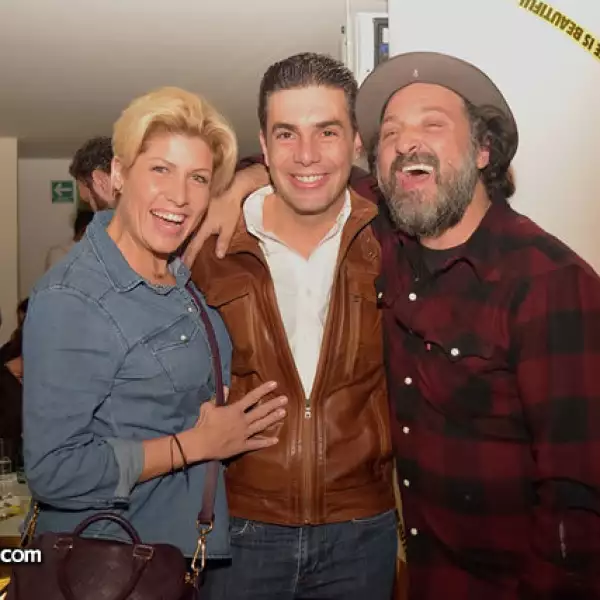Paulina Díaz Ordaz,Chucho Sesma y Mr. Brainwash.
