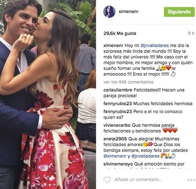La ex Miss Universo no dudo en compartir su felicidad en Instagram