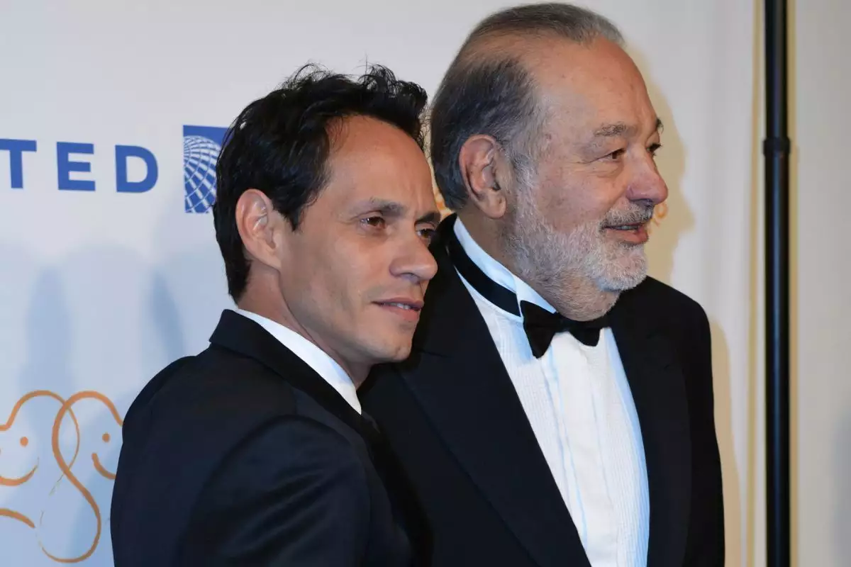 Marc Anthony y Carlos Slim