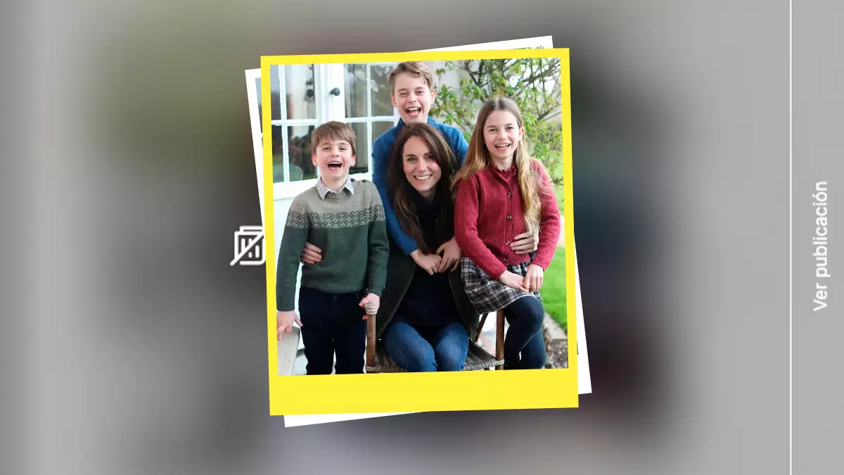 Instagram advierte que la foto de Kate Middleton con sus hijos fue alterada