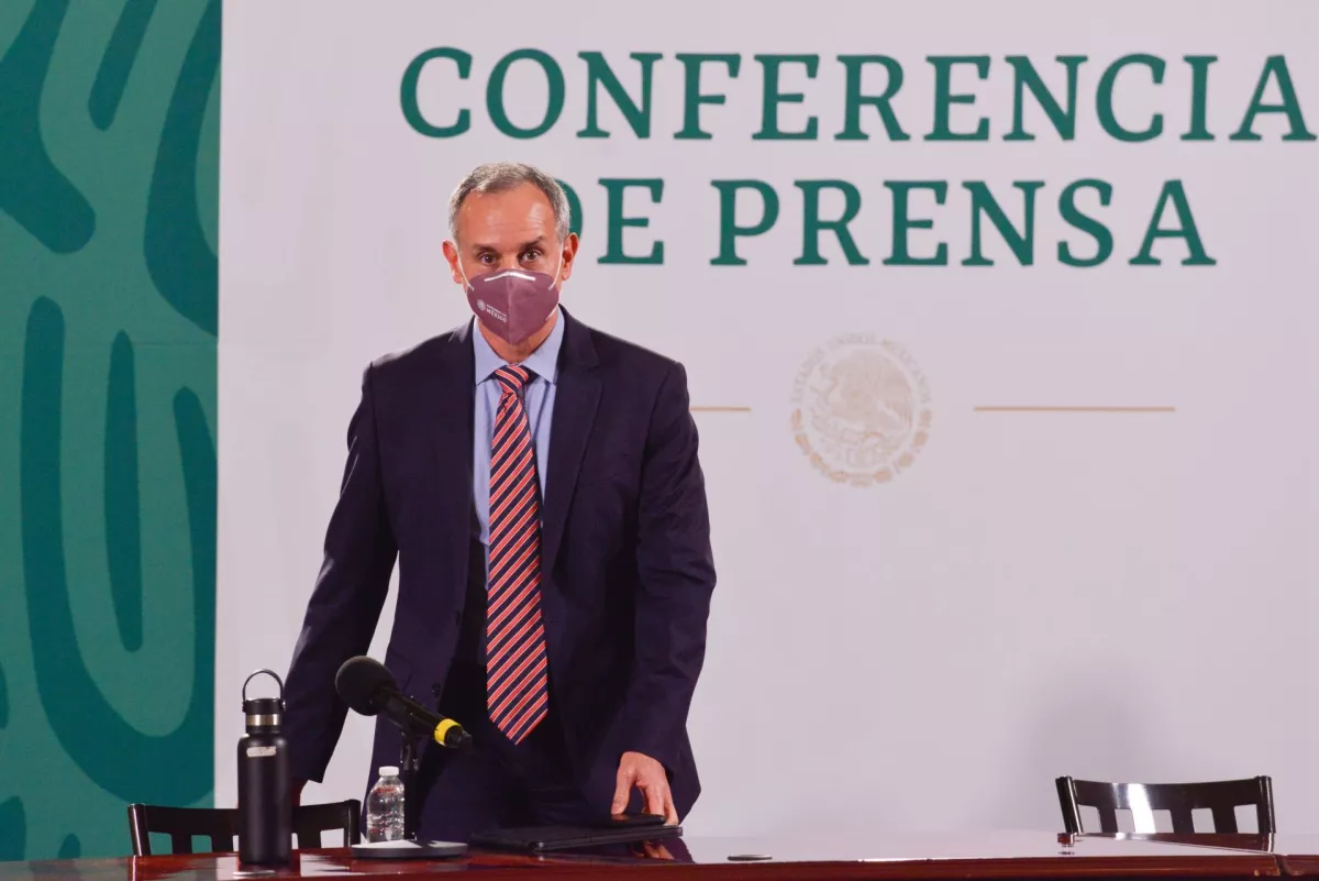 Hugo López-Gatell, subsecretario de Prevención y Promoción de la Salu durante la presentación del último informe COVID-19 desde Palacio Nacional. 