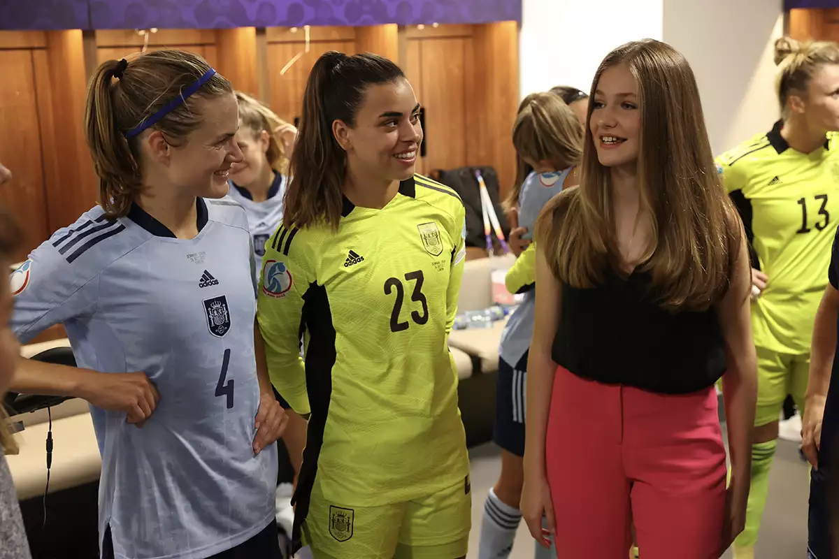 Spanish Royals Attend Denmark and Spain Football Match At Brentford Community Stadium