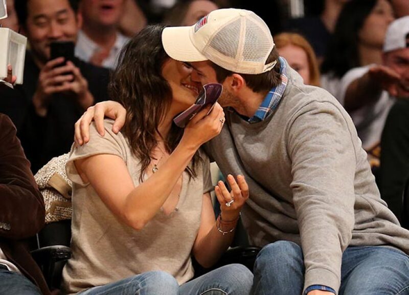 La pareja se mostró enamorado en todo momento.