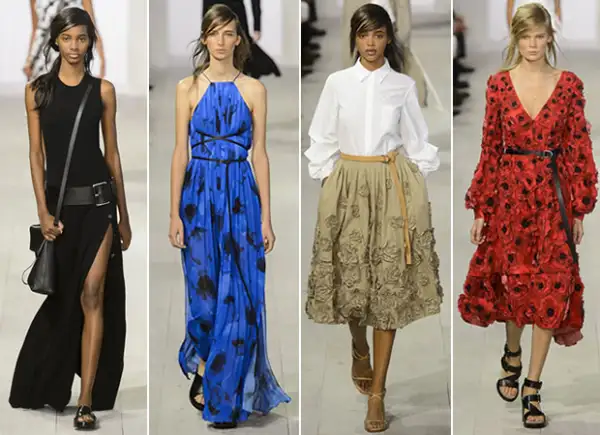 La colección fue una mezcla de colores y cortes clásicos, y una mezcla de looks andróginos con estilos femeninos.