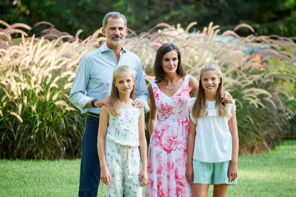 Los reyes de España y sus hijas
